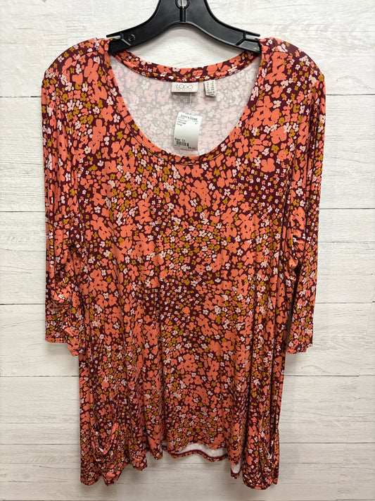 Size 1X LOGO Layer Orange Womens Shirt