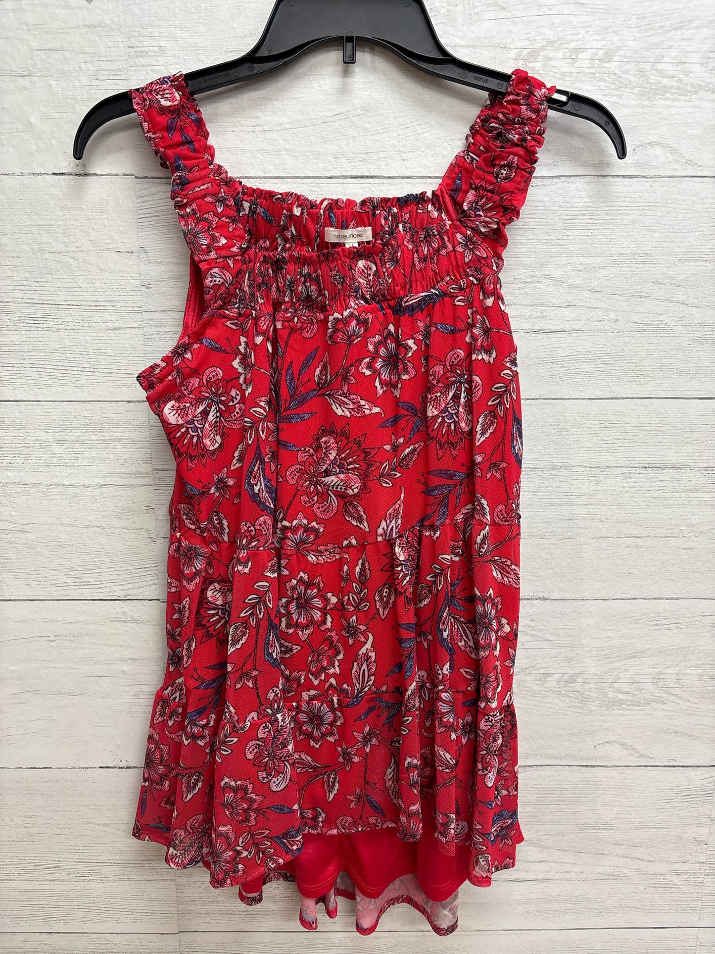 Size S Maurices Red Print Womens Shirt