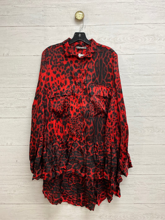 Size 2X/3X Alembika Red/black Shirt