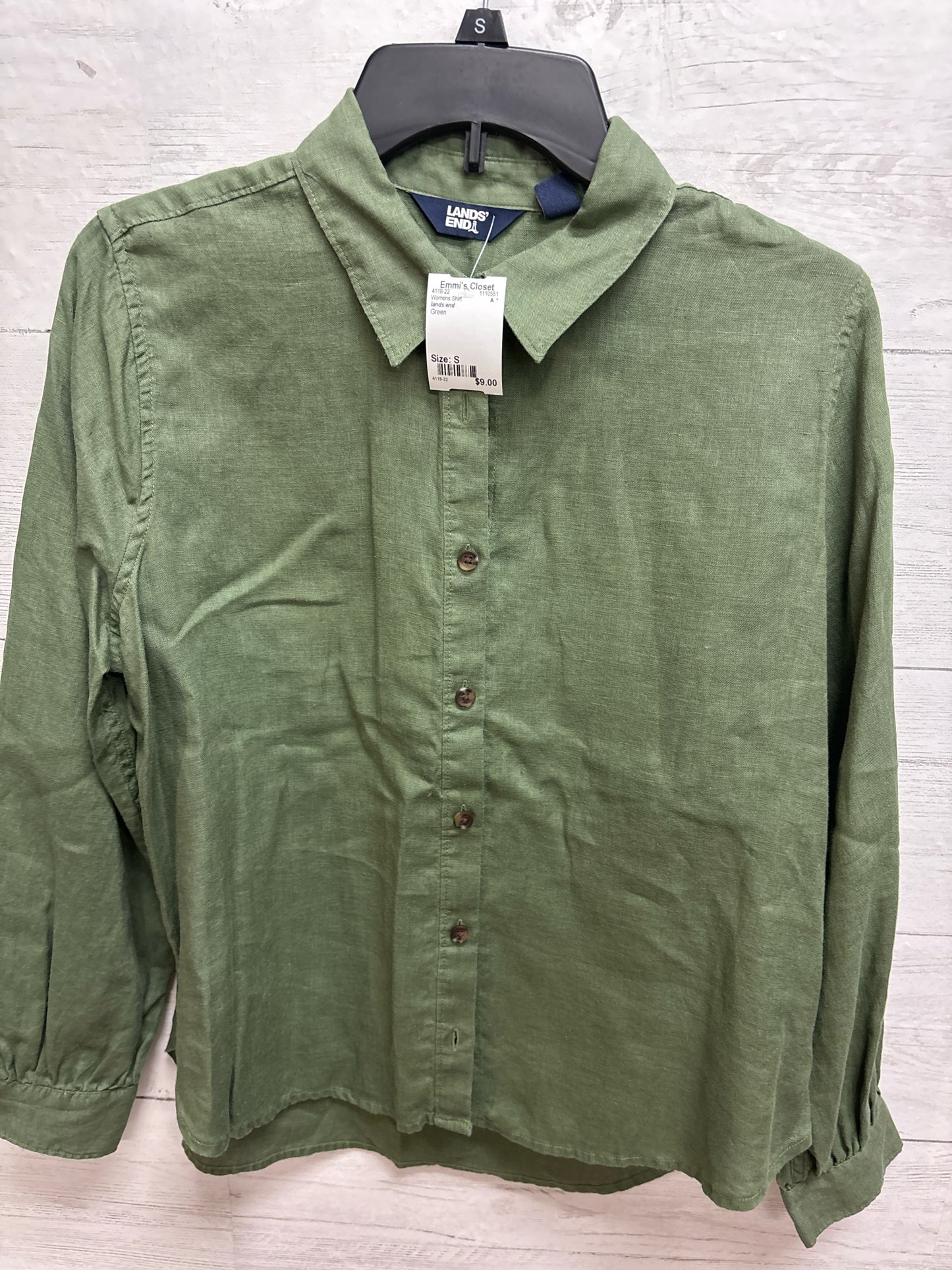 Size S lands end Green Womens Shirt