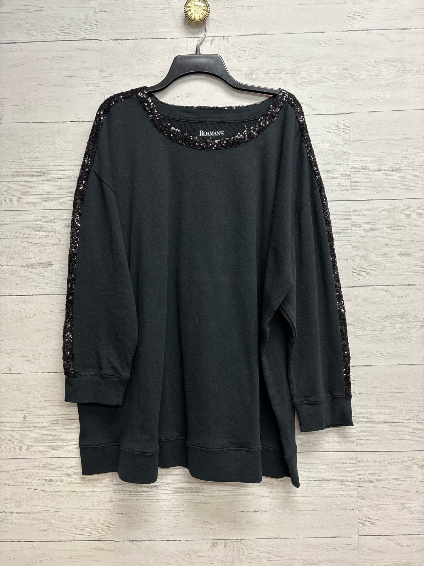 Size 2X Roamans Black Womens Shirt
