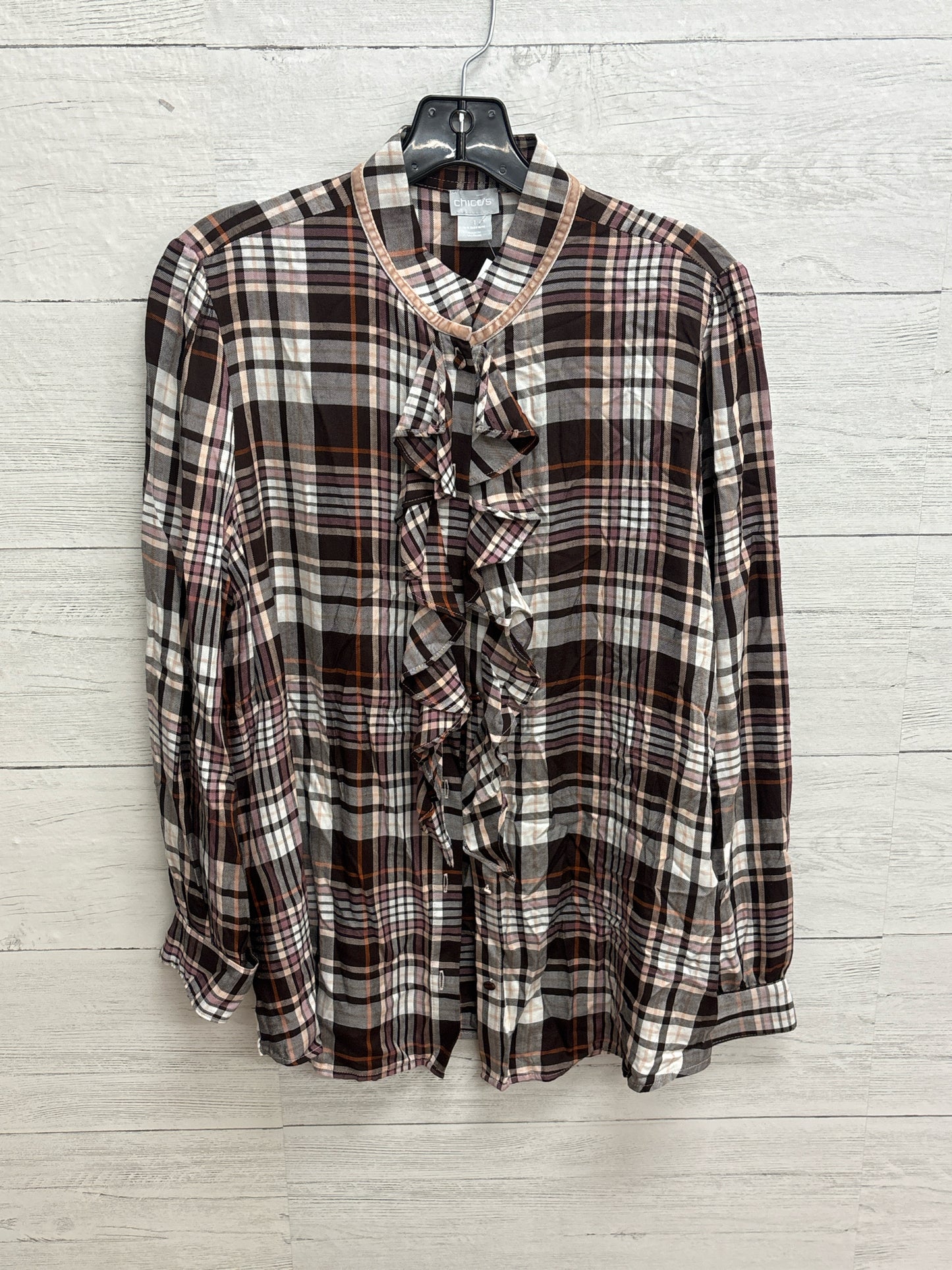 Size M Chico's Design Brown Shirt