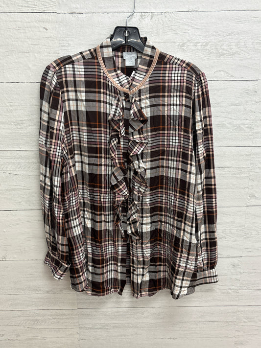 Size M Chico's Design Brown Shirt