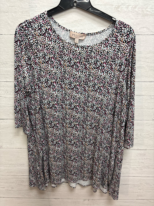 Size 1X Philosophy red/black/white Womens Shirt