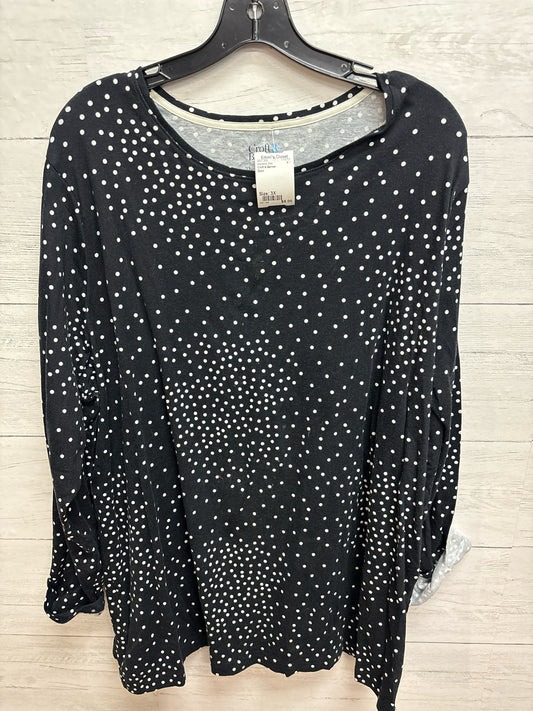 Size 3X Croft & Barrow Black Womens Shirt