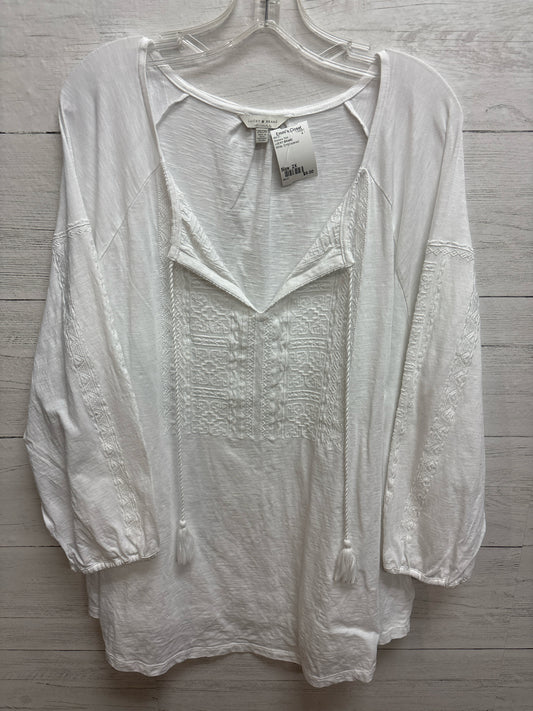 Size 2X LUCKY BRAND White Womens Shirt