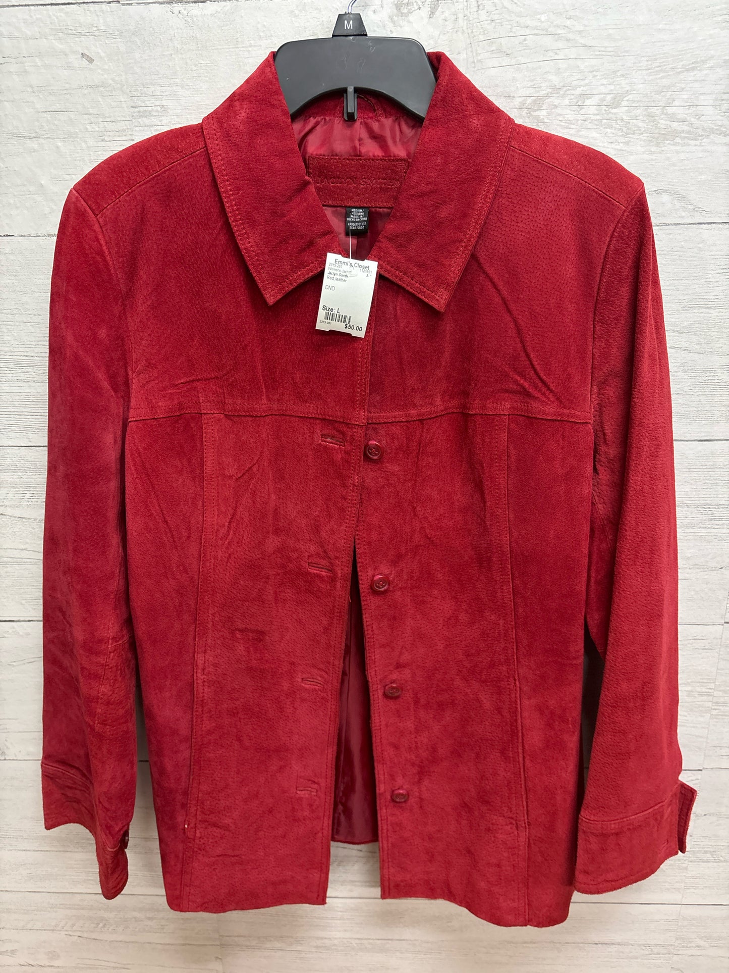 Size L Jaclyn Smith Red Womens Jacket