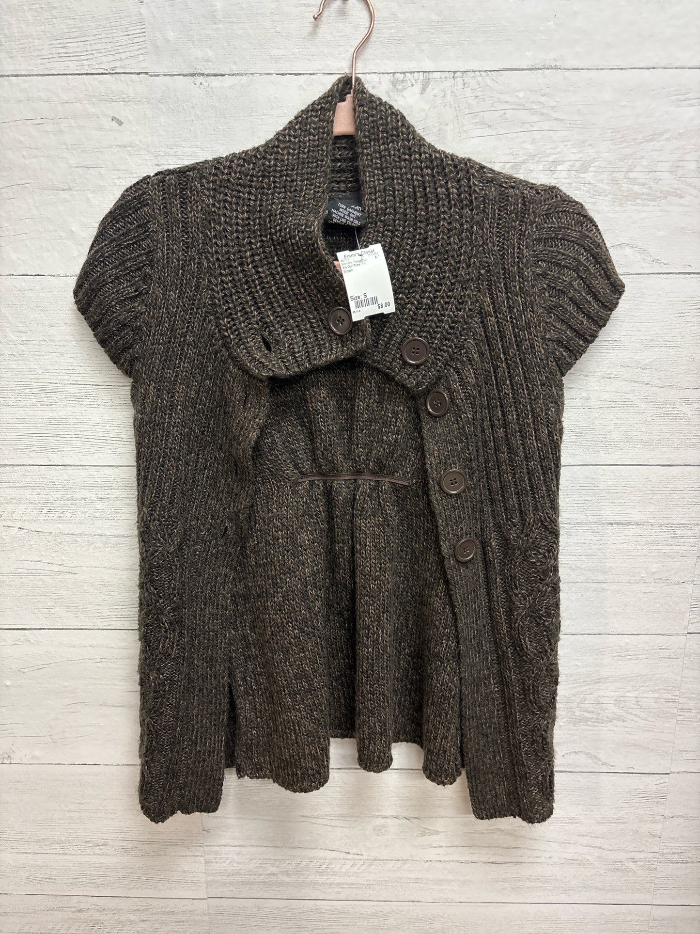 Size S It's Our Time Brown Womens Sweater