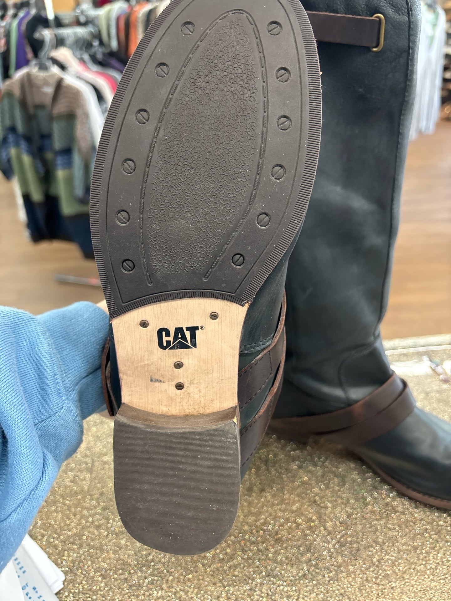 9.5 CAT Black Boots