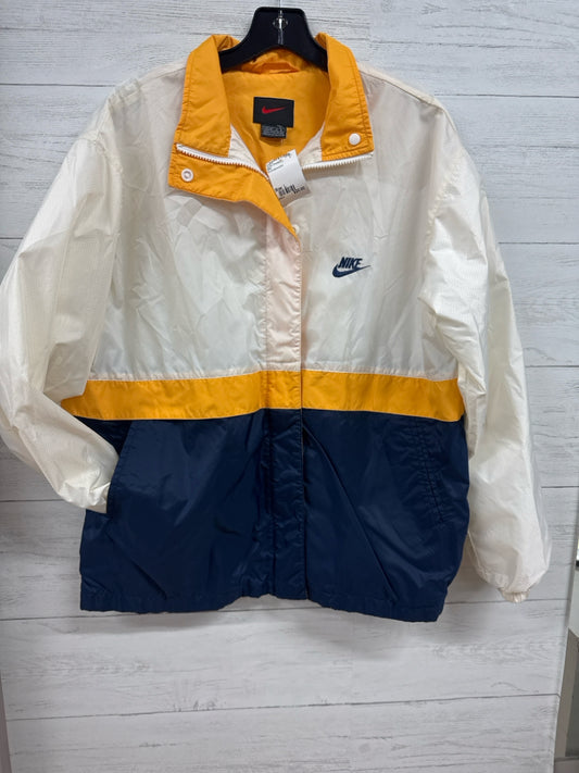 Size L Nike Blue/yellow/whit Jacket (Outdoor)