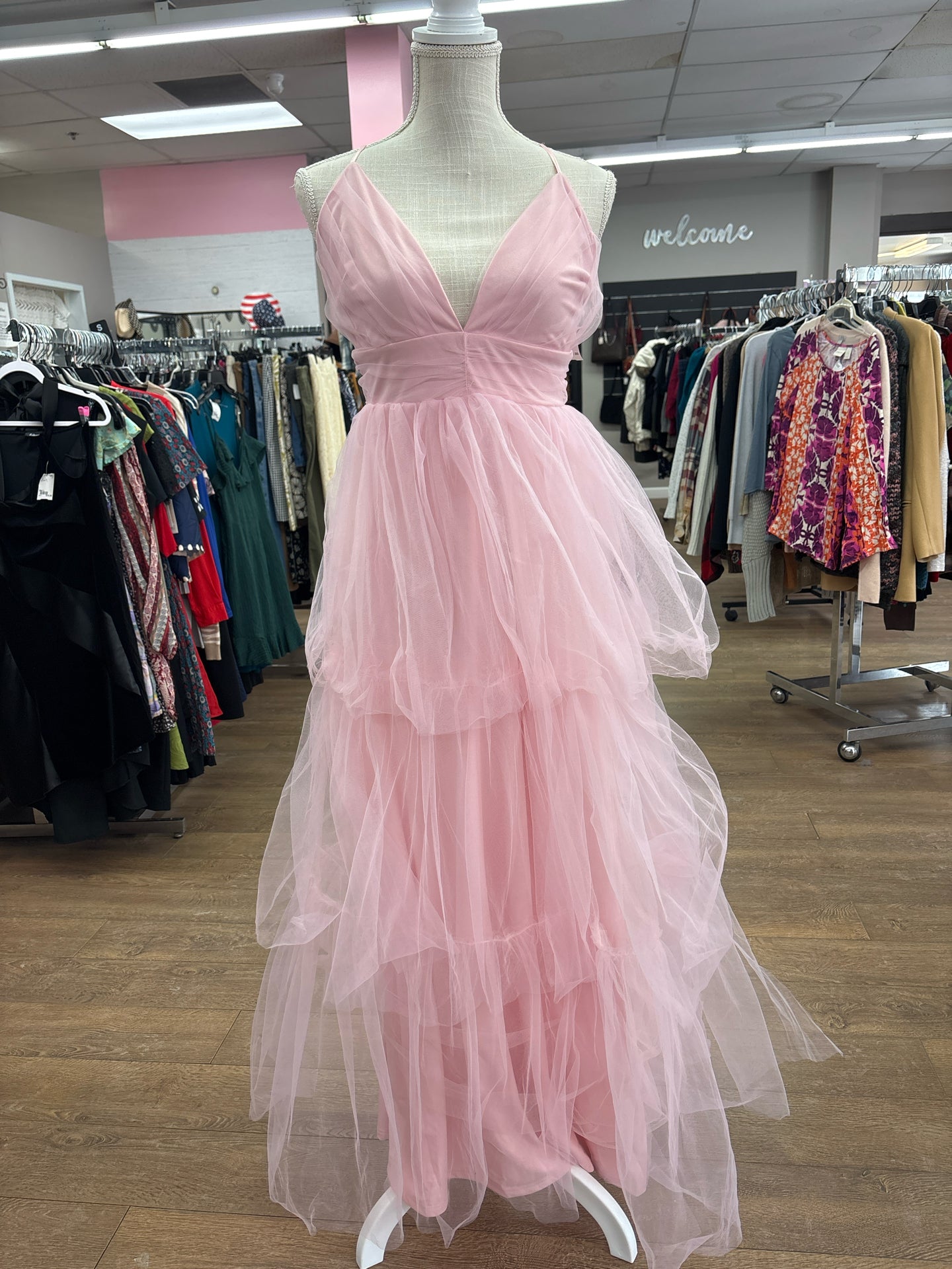 Size L Lulu Pink Gown