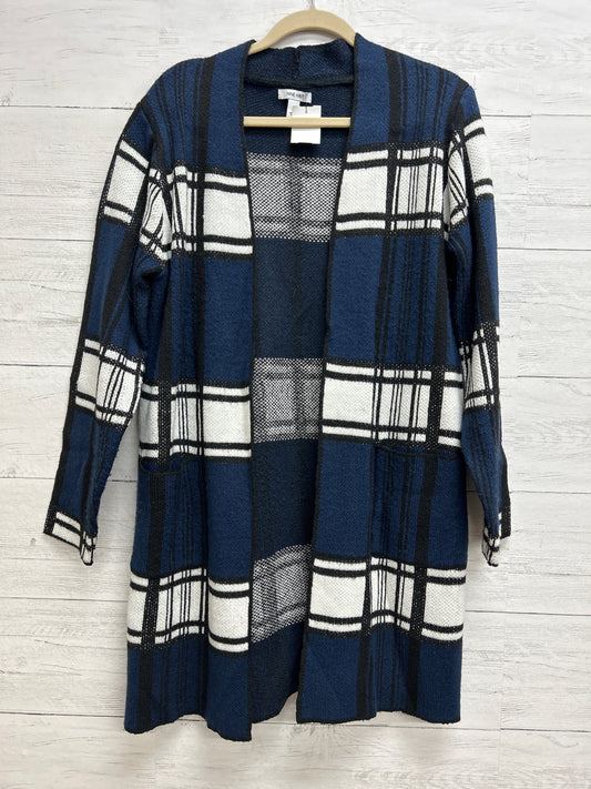 Size L Nine West blue/black/white Cardigan