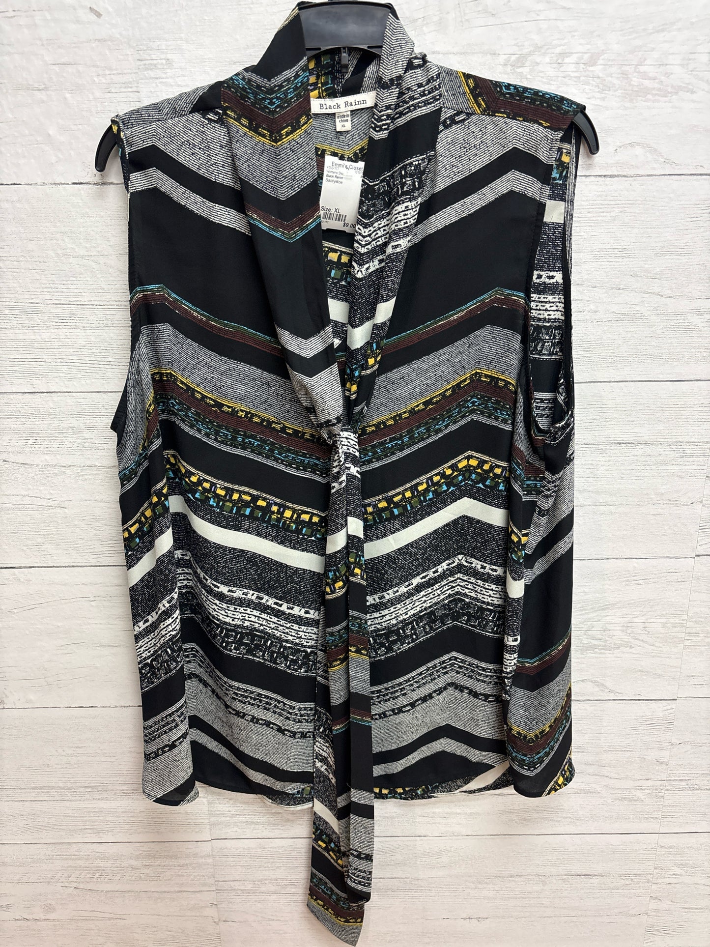 Size XL Black Rainn Black/yellow Womens Shirt