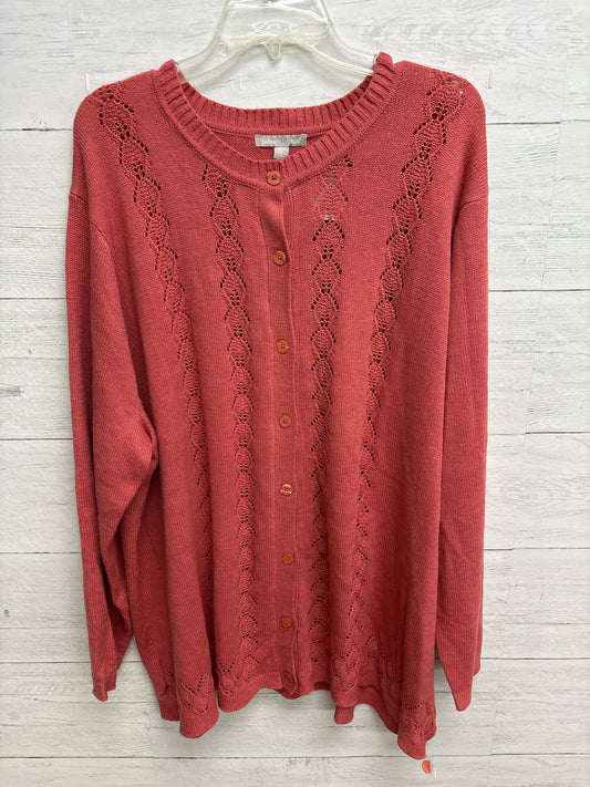 Size 3X woman within Peach Womens Cardigan