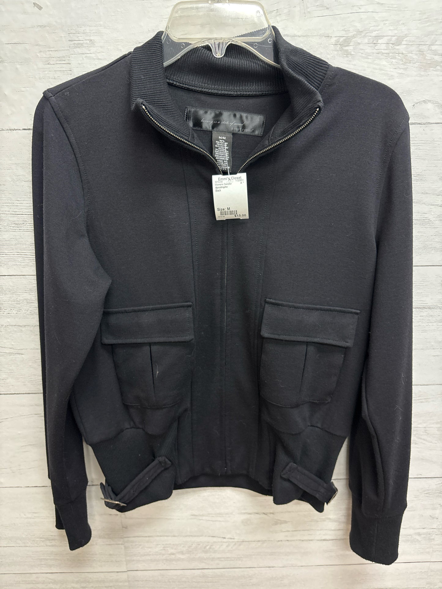 Size M Apostrophe Black Womens Sweater