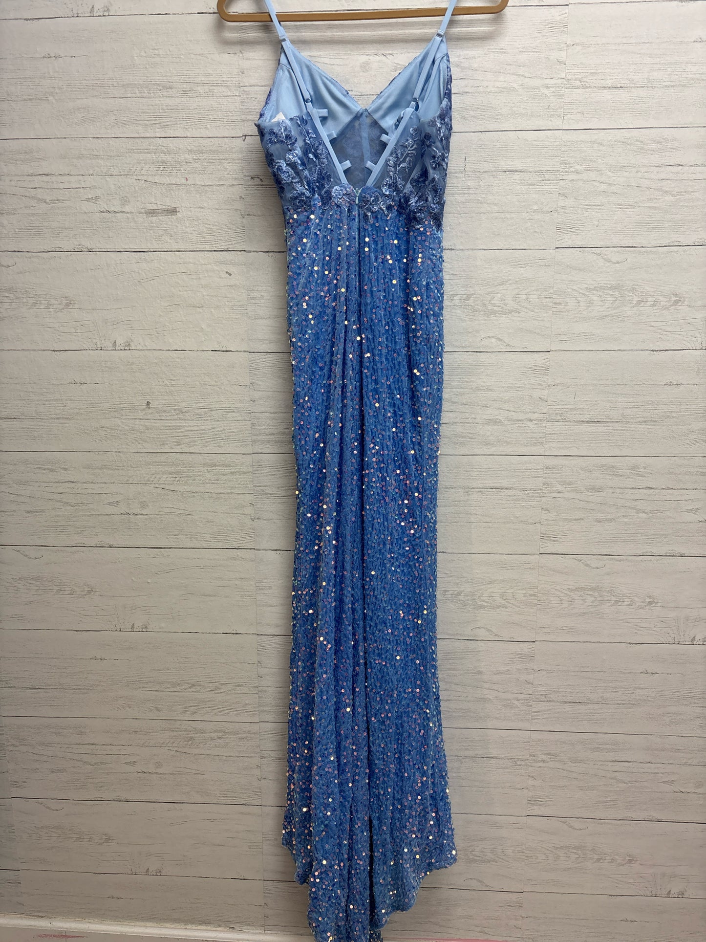Size 0 W DRESS Blue Gown