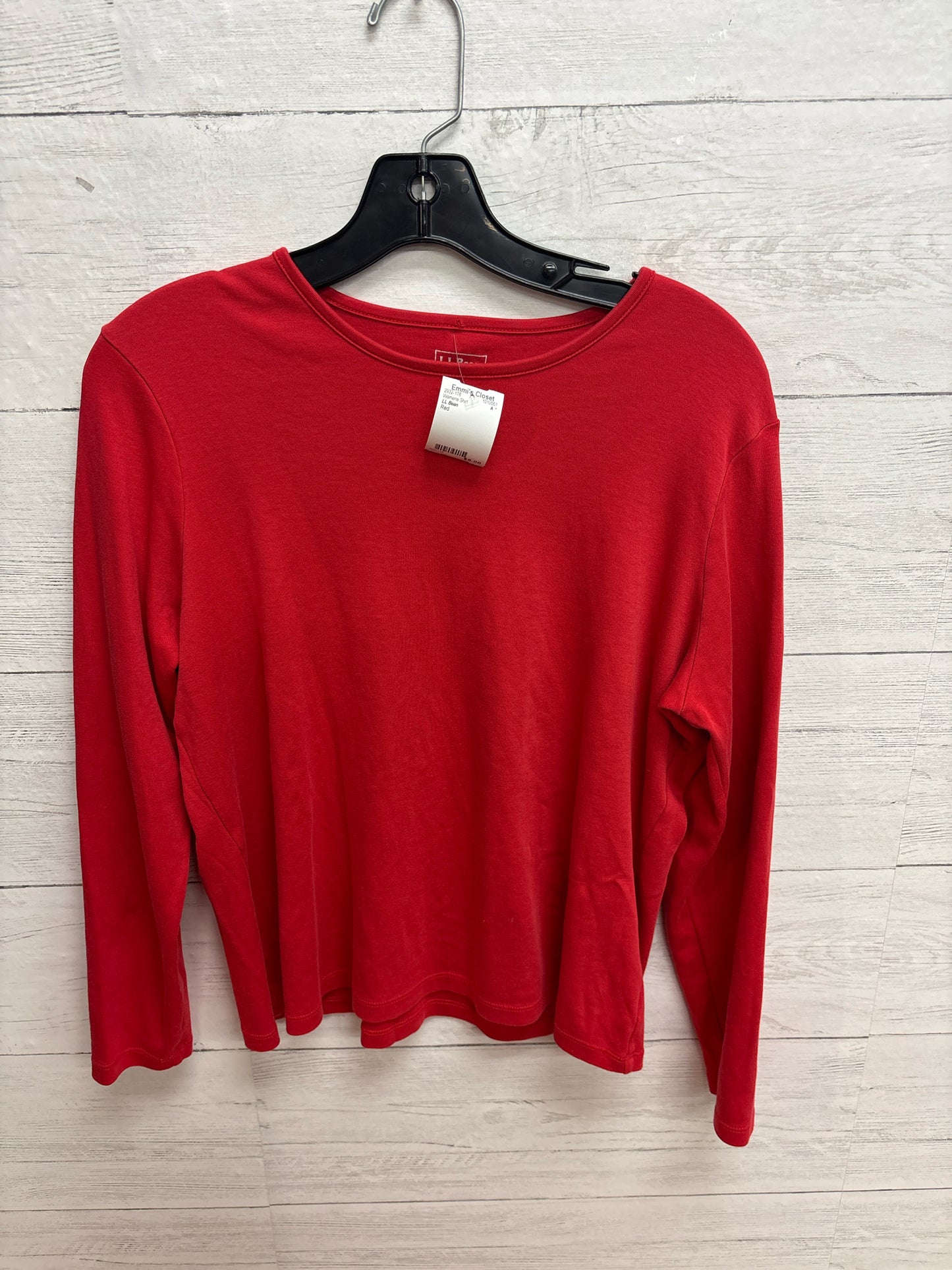 Size L LL Bean Red Womens Shirt