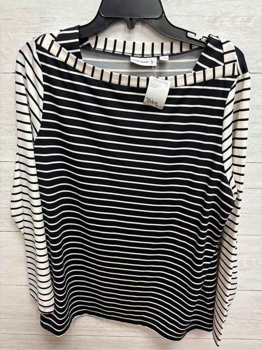 Size L Susan Graver Black/White Womens Shirt