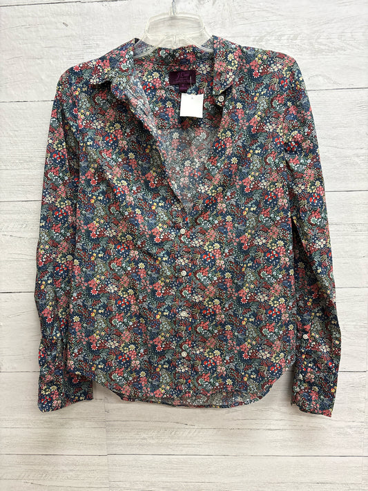 Size 8 J Crew Blue/Pink Womens Shirt