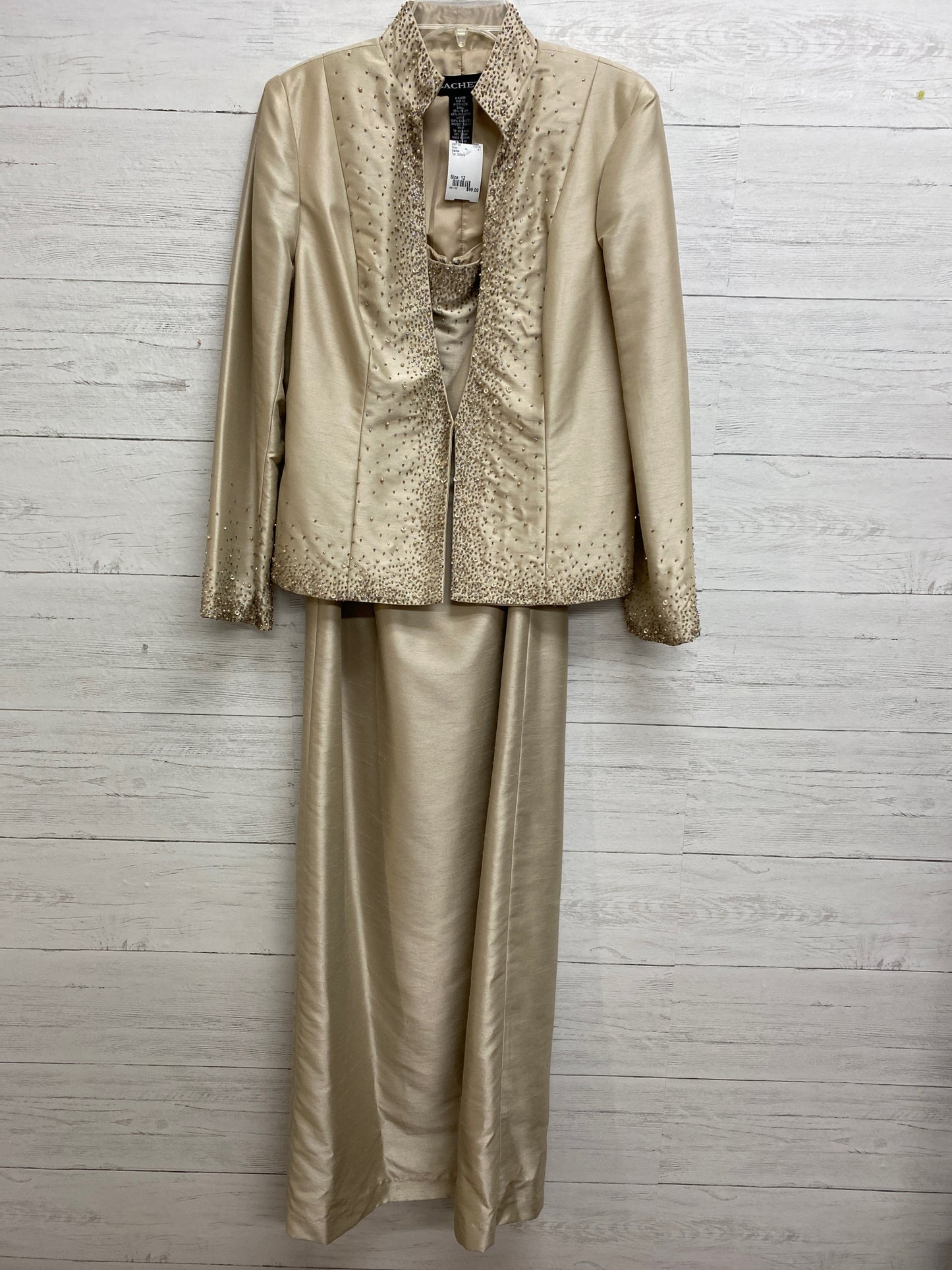 Size 12 Cachet Tan Gown