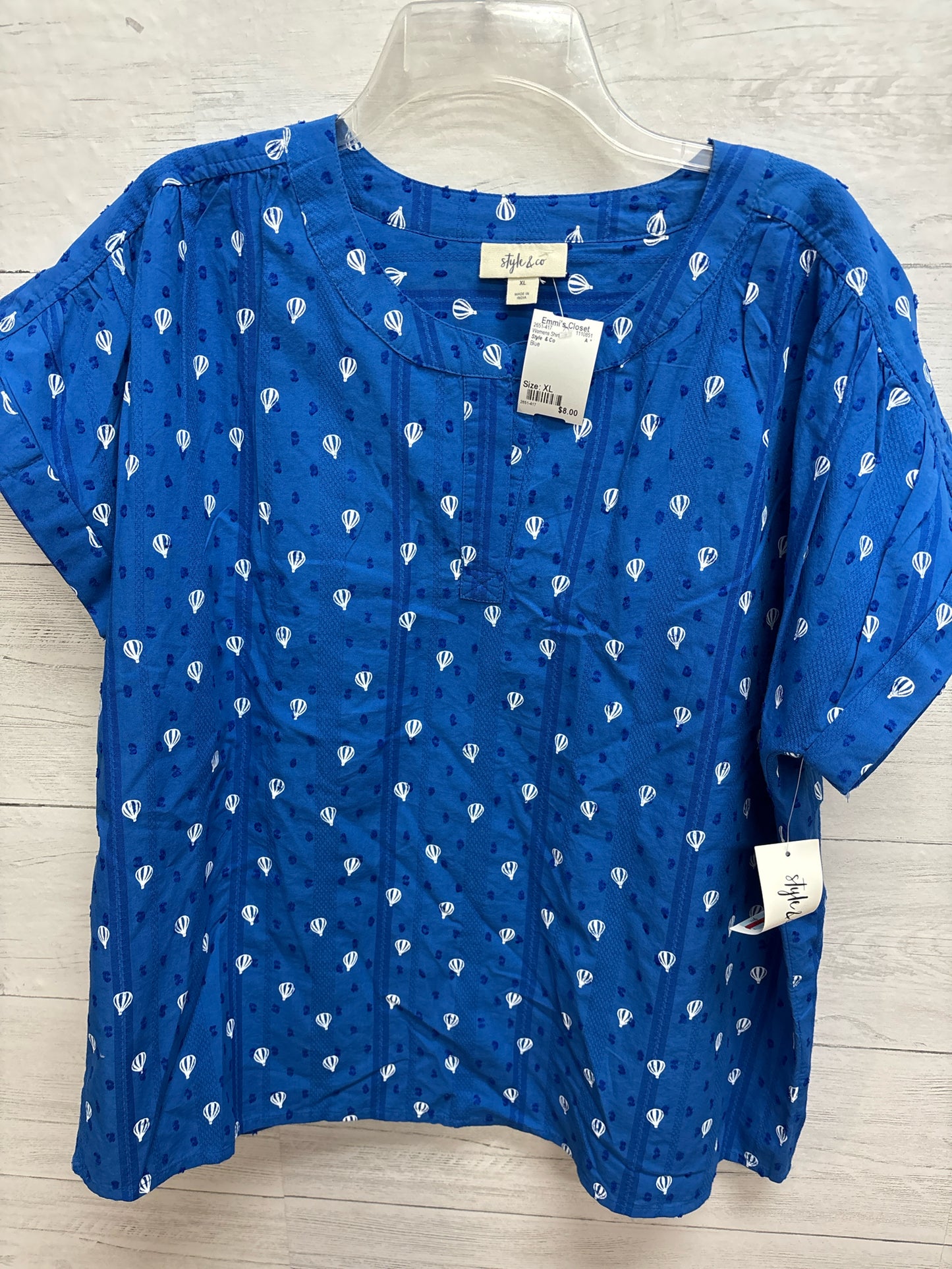 Size XL Style  & Co Blue Womens Shirt
