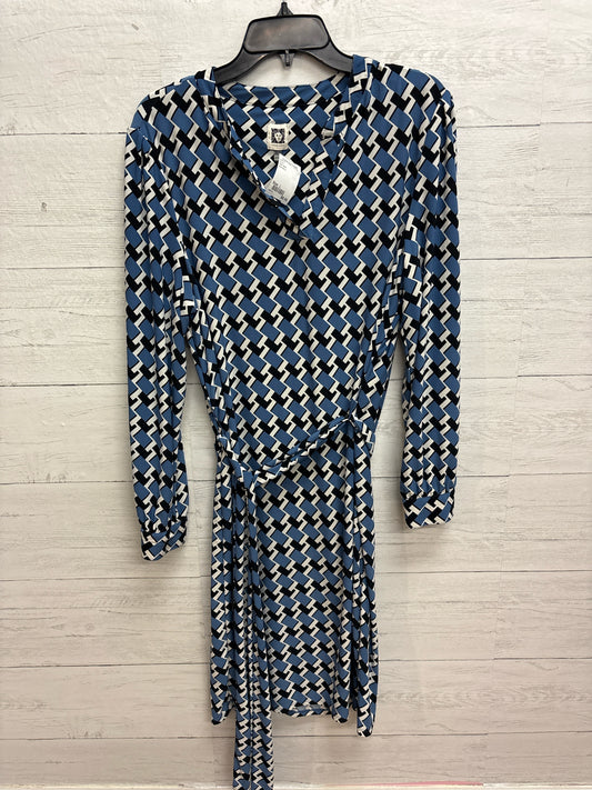 Size L Ann Klein Black/Blue Dress