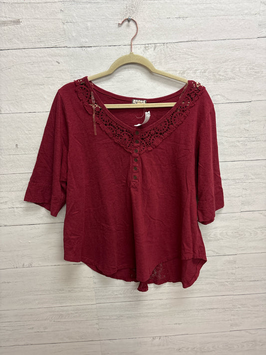 Size 2X eyeshadow maroon Womens Shirt