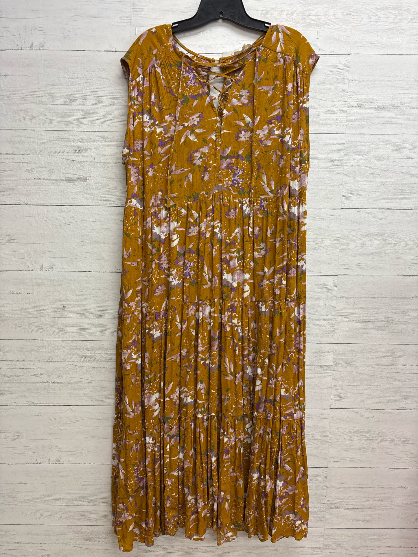 Size L Easel YELLOW FLORAL Dress
