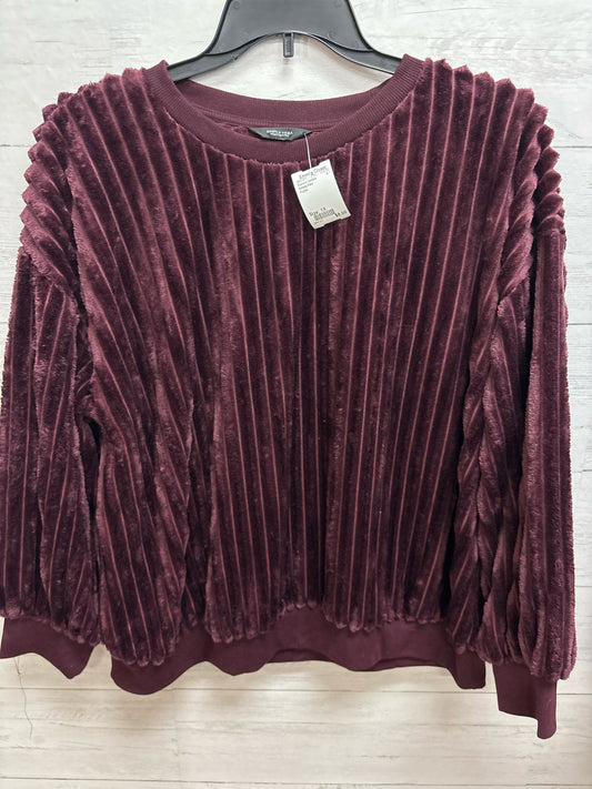 Size 1X Simply Vera Purple Womens Sweater