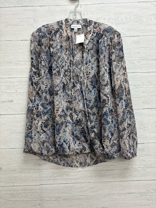 Size XL Veronica.m Blue/White Shirt