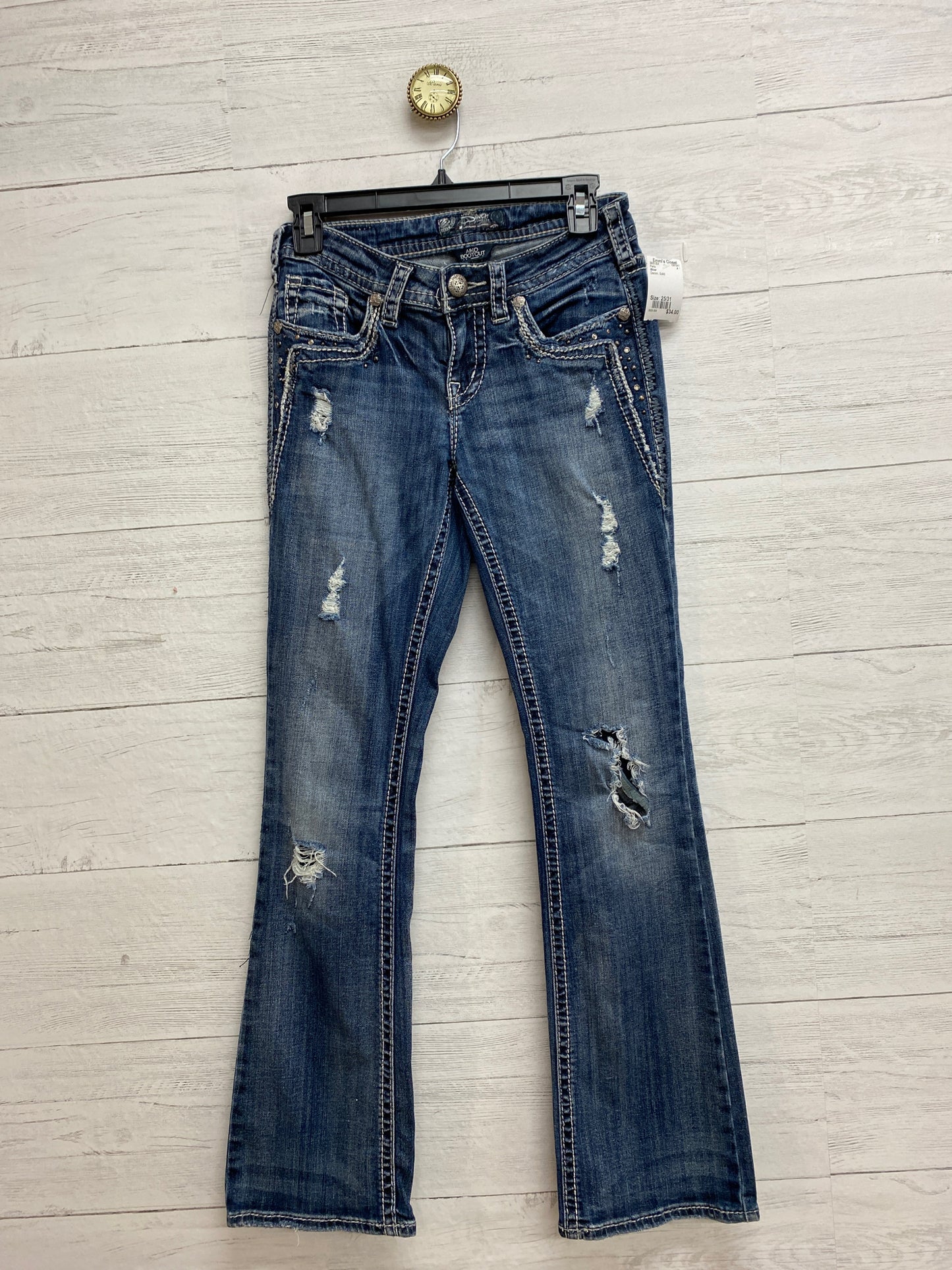 Size 25/31 Silver Denim Pants