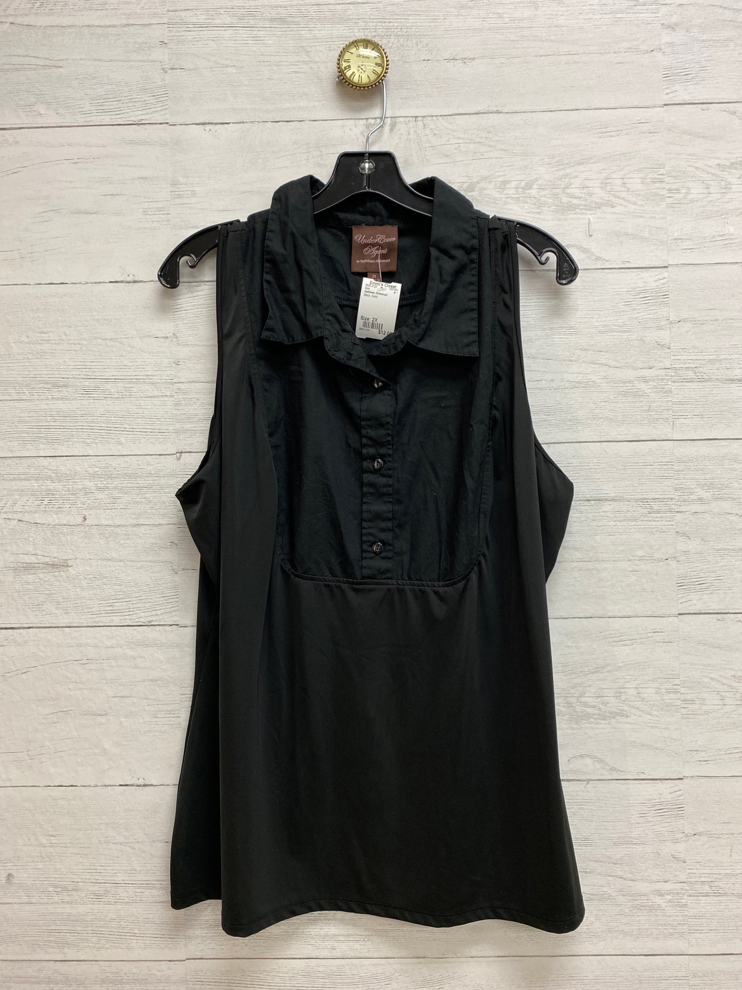 Size 2X Kathleen Kirkwood Black Shirt