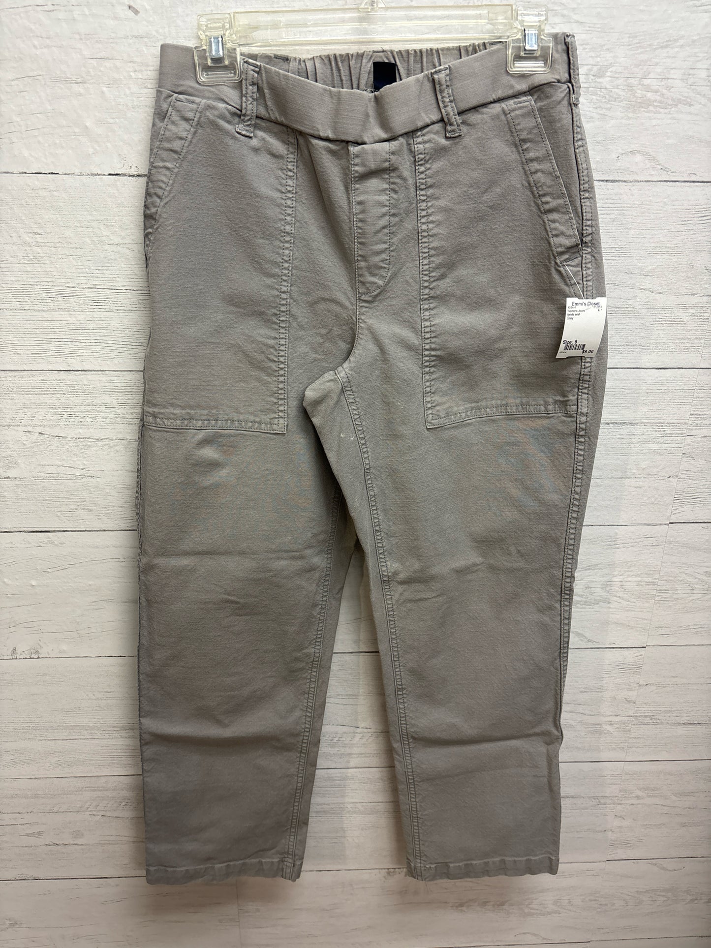 Size 8 lands end Grey Womens Jeans