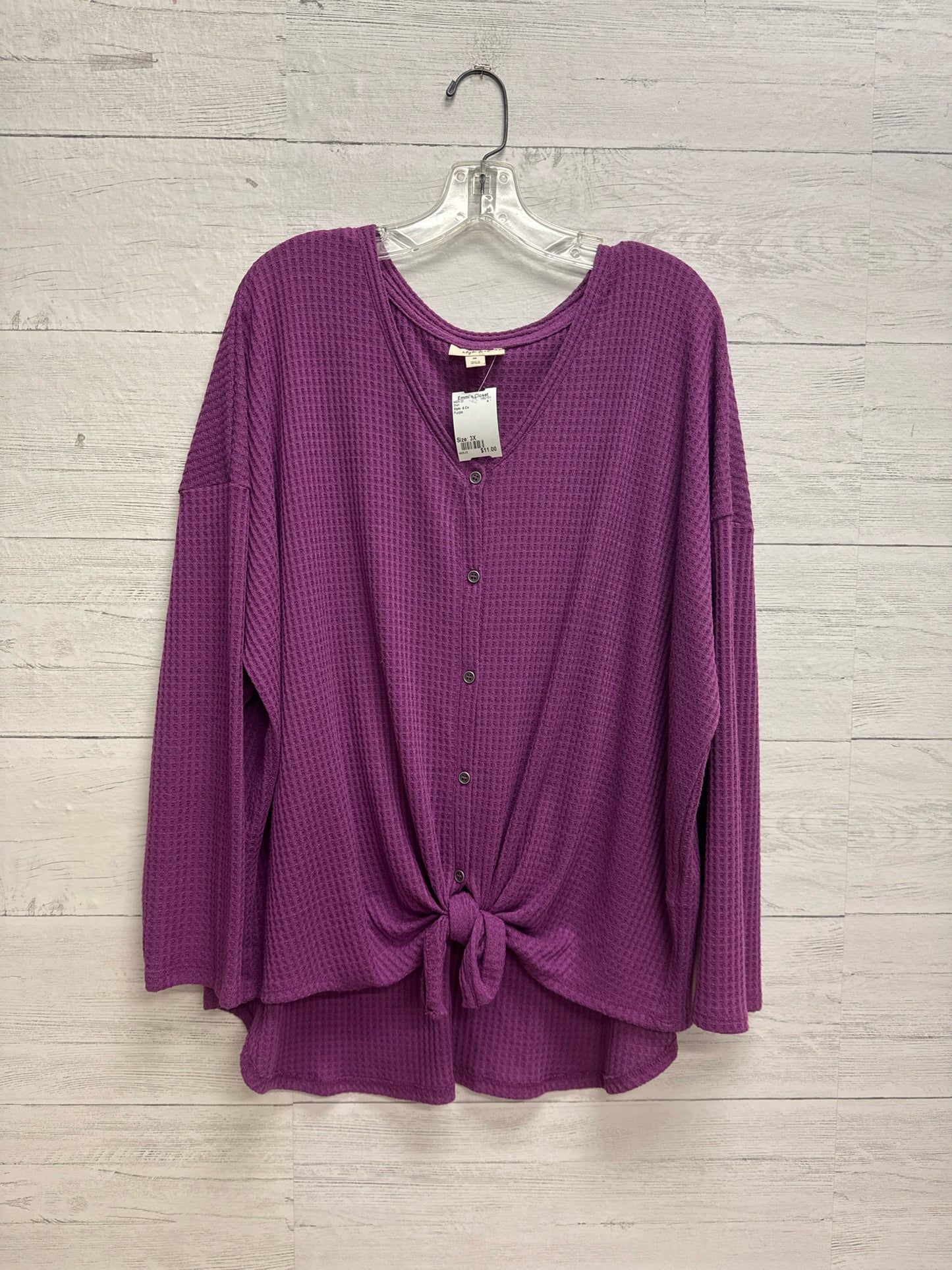 Size 3X Style  & Co Purple Shirt
