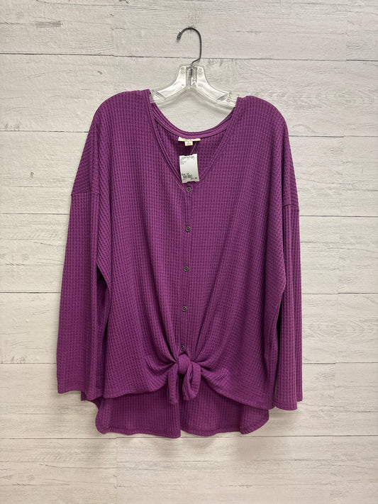 Size 3X Style  & Co Purple Shirt