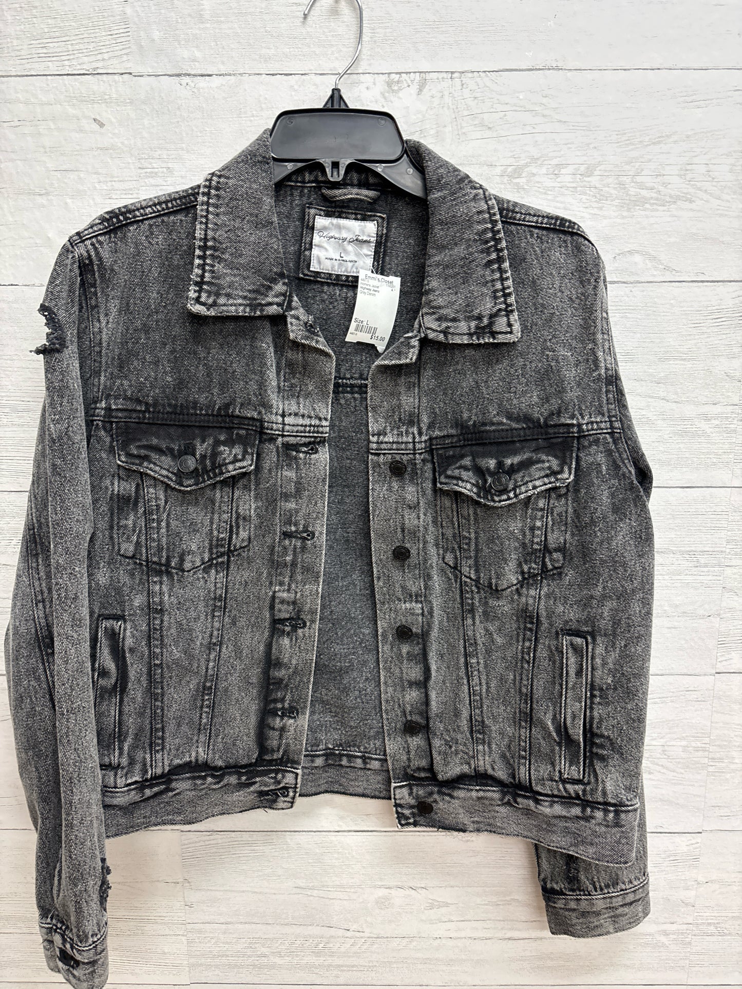 Size L Highway Jeans Grey Denim Womens Jacket