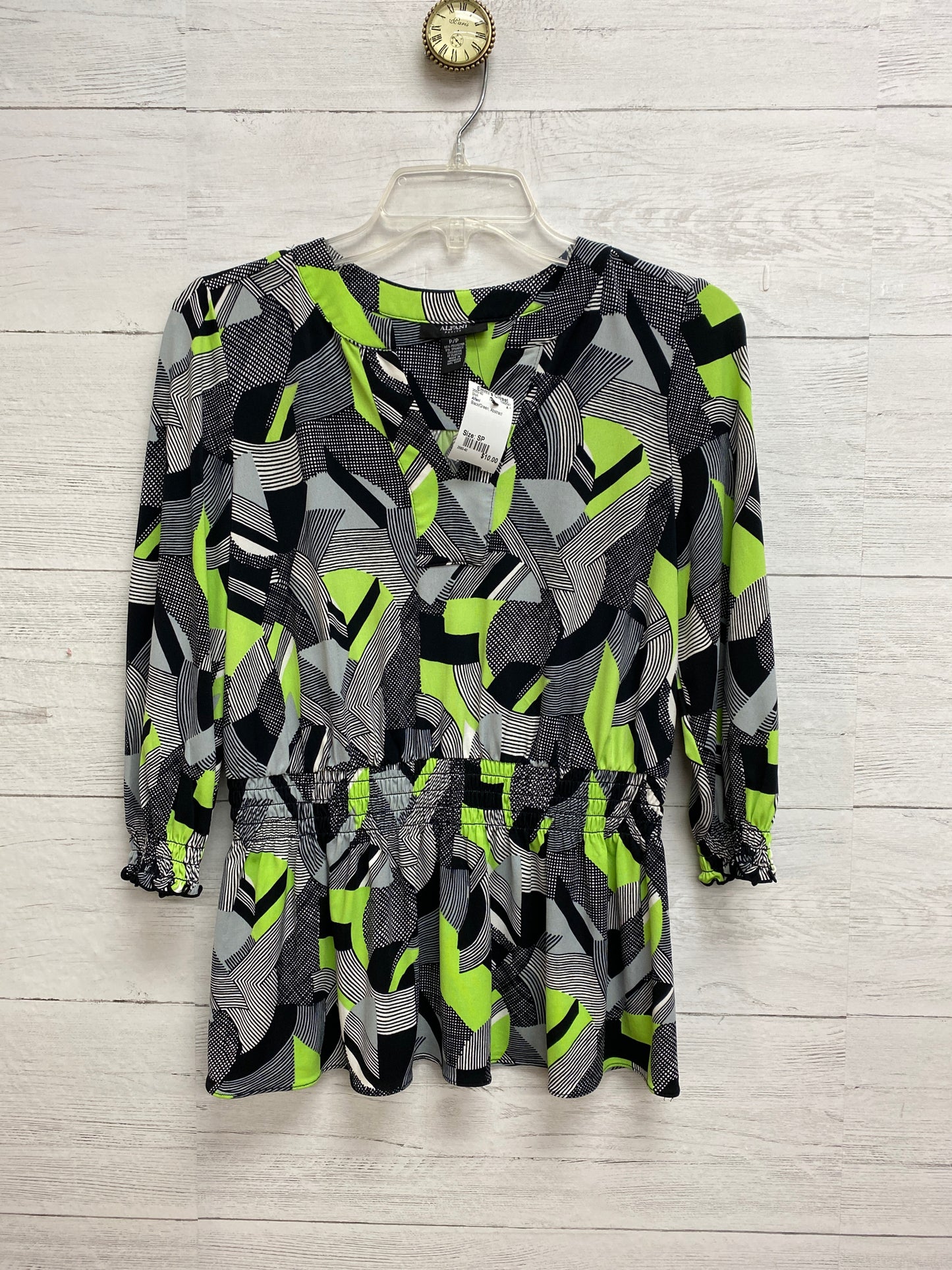 Size SP Alfani Black/Green Shirt