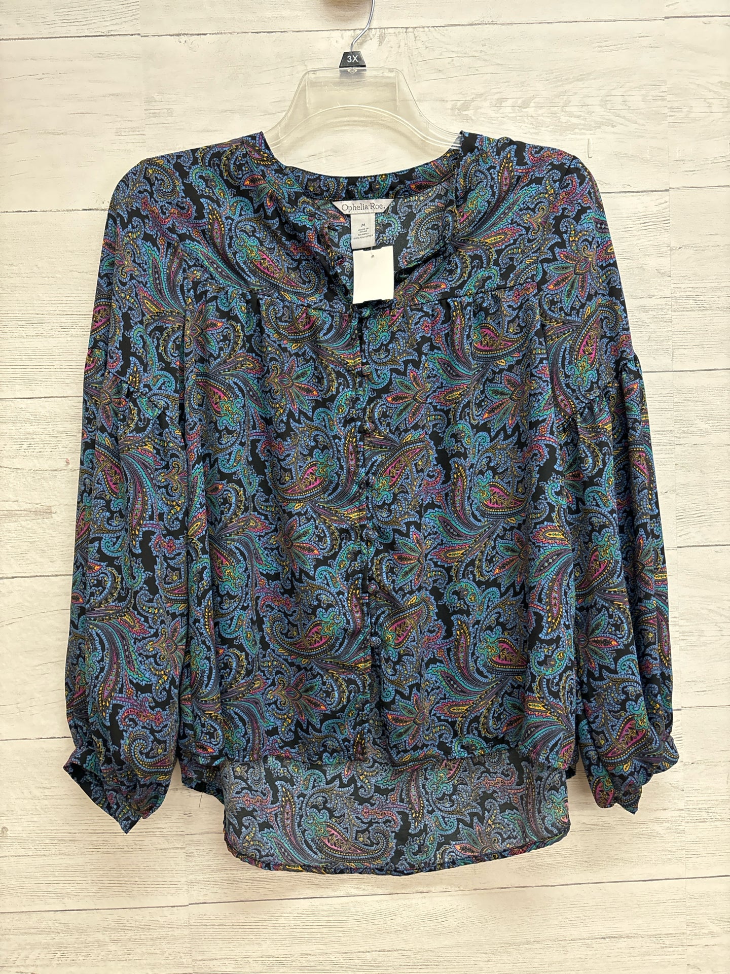 Size M Ophelia Blue Print Shirt