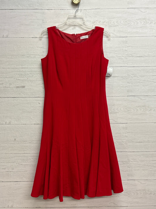 Size 8 Calvin Klein Red Dress
