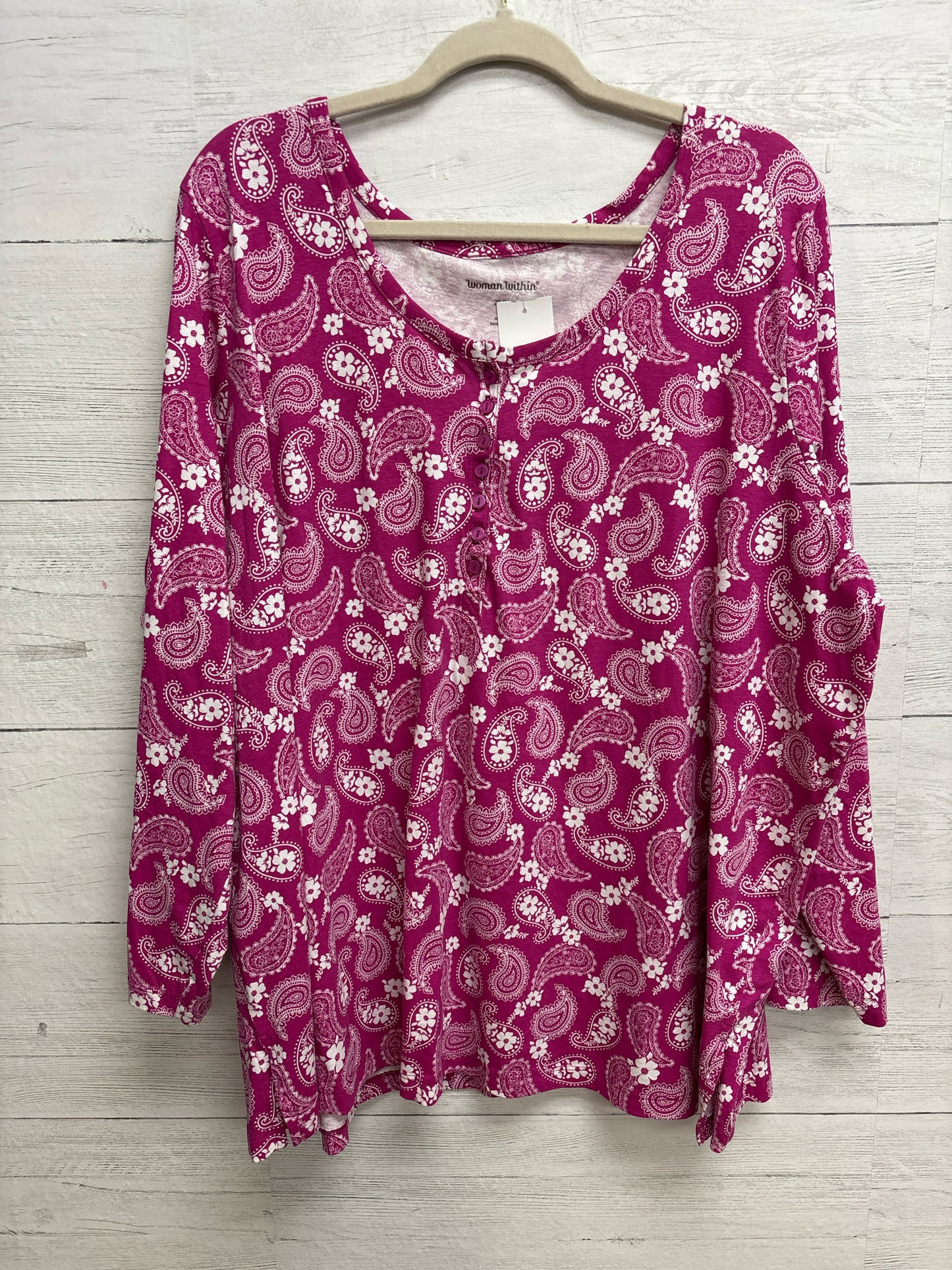 Size 2X woman within Pink Womens Shirt
