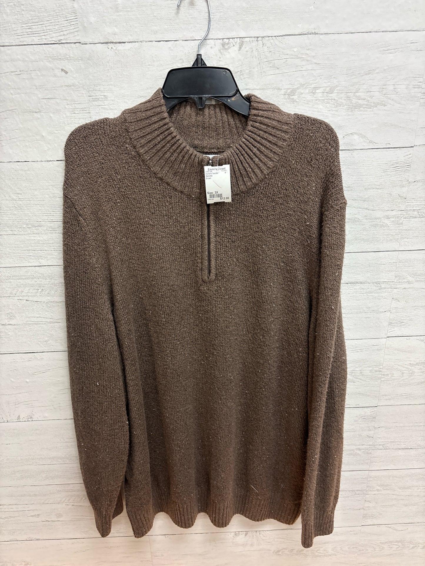 Size 3X Sonoma Brown Womens Sweater
