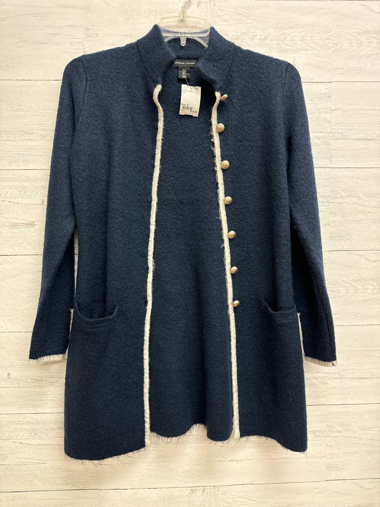 Size S Adrienne Vittadini Navy Cardigan