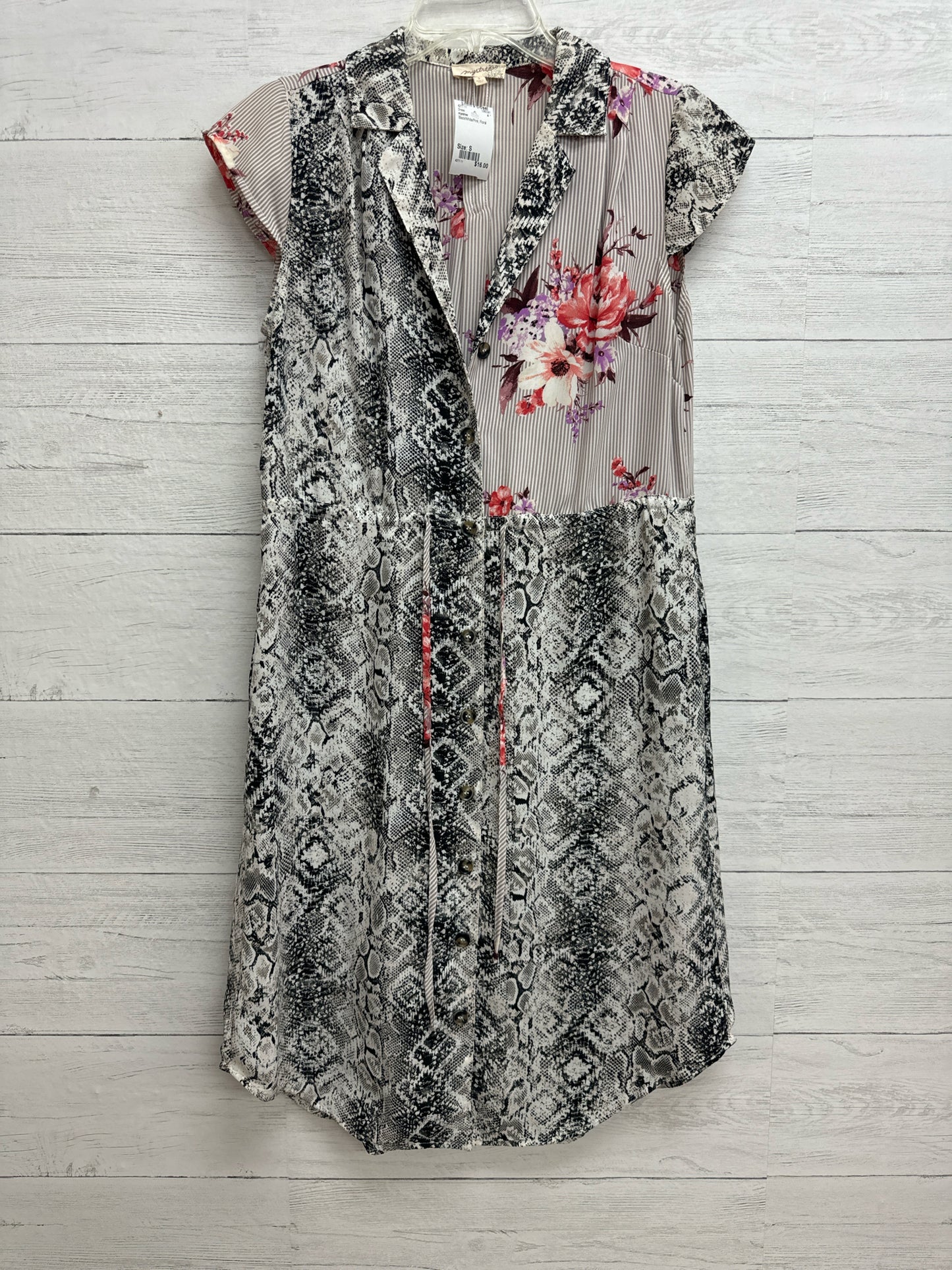 Size S mystree Black/White/Pink Dress