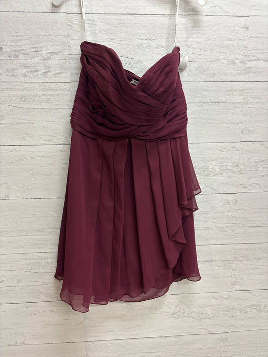 Size 12 Davids Bridal BURGANDY Gown/Evening Wear