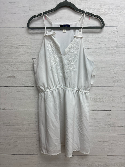 Size L Blue Rain White Dress