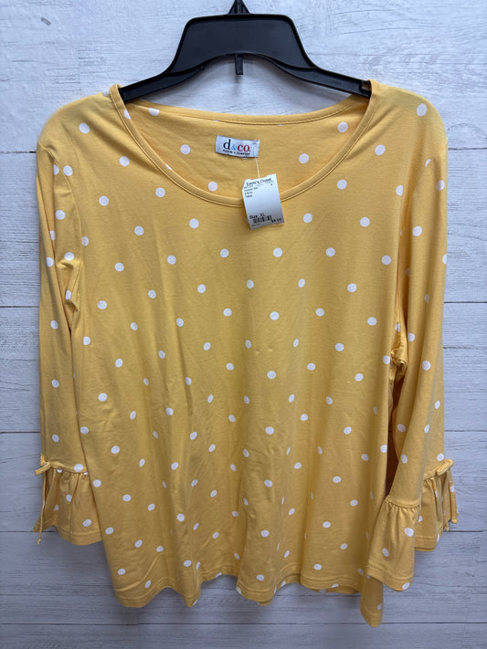 Size XL D & Co Yellow Womens Shirt
