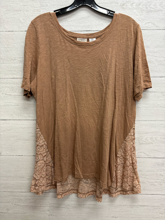 Size L LOGO Layer Brown Shirt