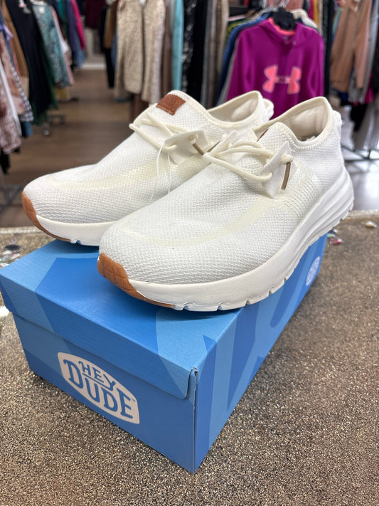 8 HEY DUDE White Womens Shoe