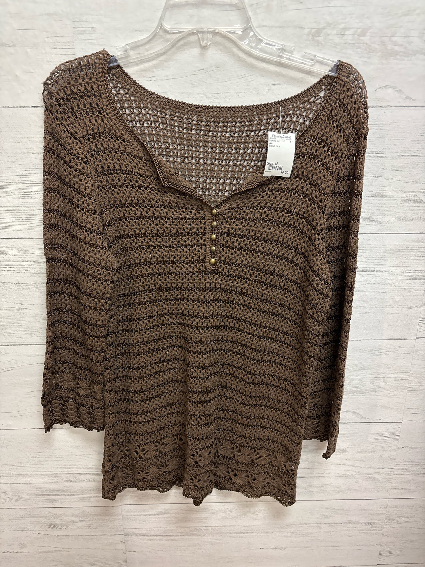 Size M N/A Brown Womens Shirt