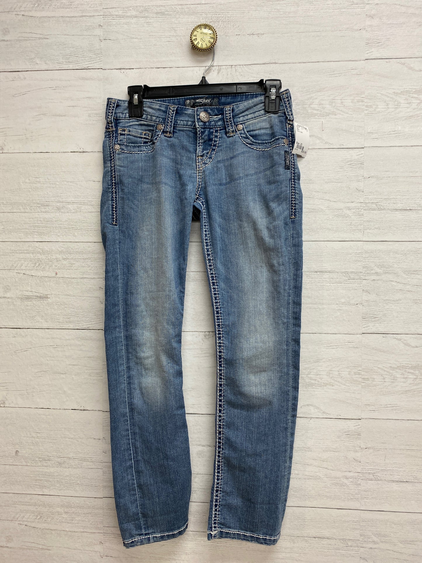 Size 25 Silver Denim Pants